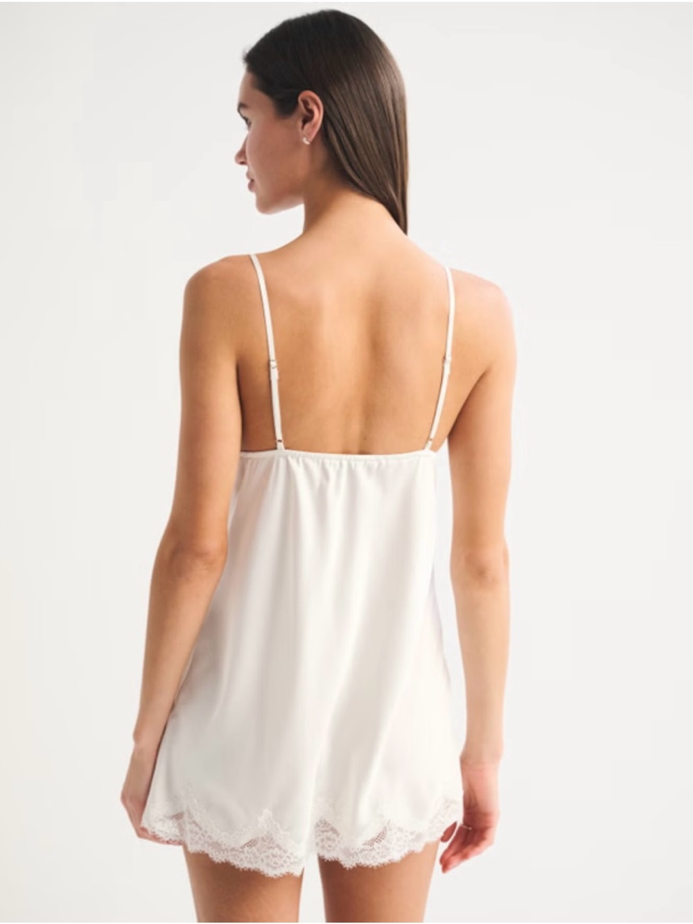 Abercrombie & Fitch Ivory Lace-Trim Satin nightie - Picture 2 of 2